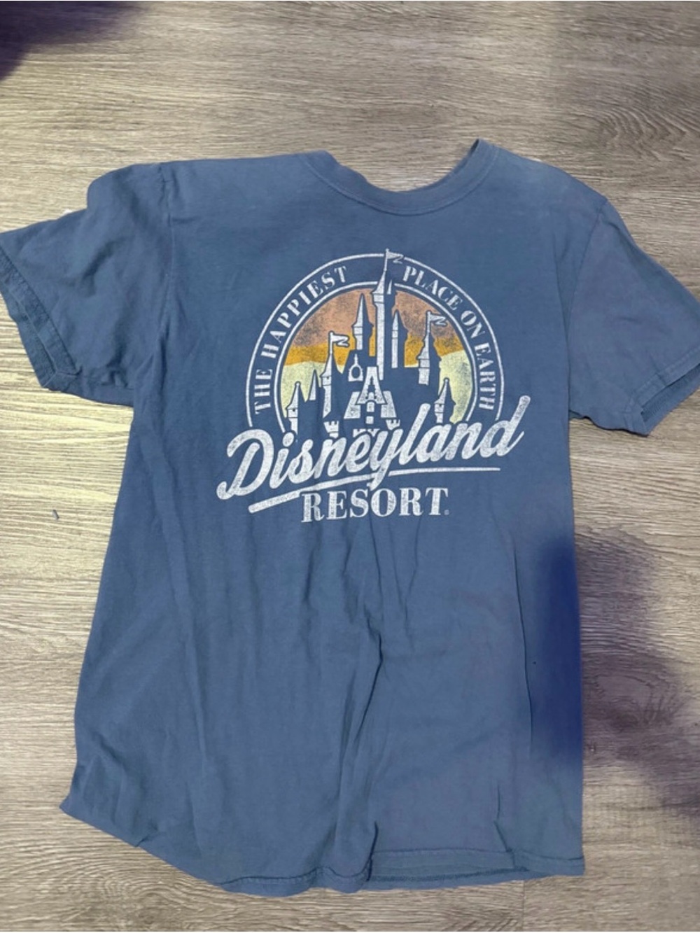 Disney Navy Blue Disneyland Resort Castle Graphic Tee